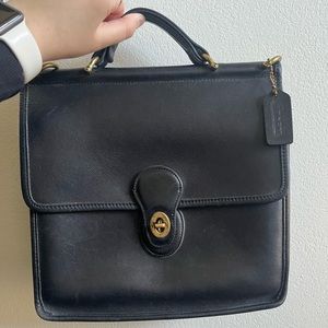 Coach Willis hand bag/purse, color black with gold hardware.